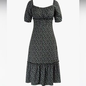 Belle Poque Vintage Style Floral Black dress